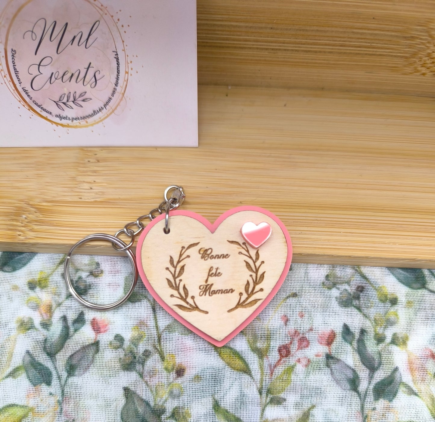 Porte clef cœur Maman