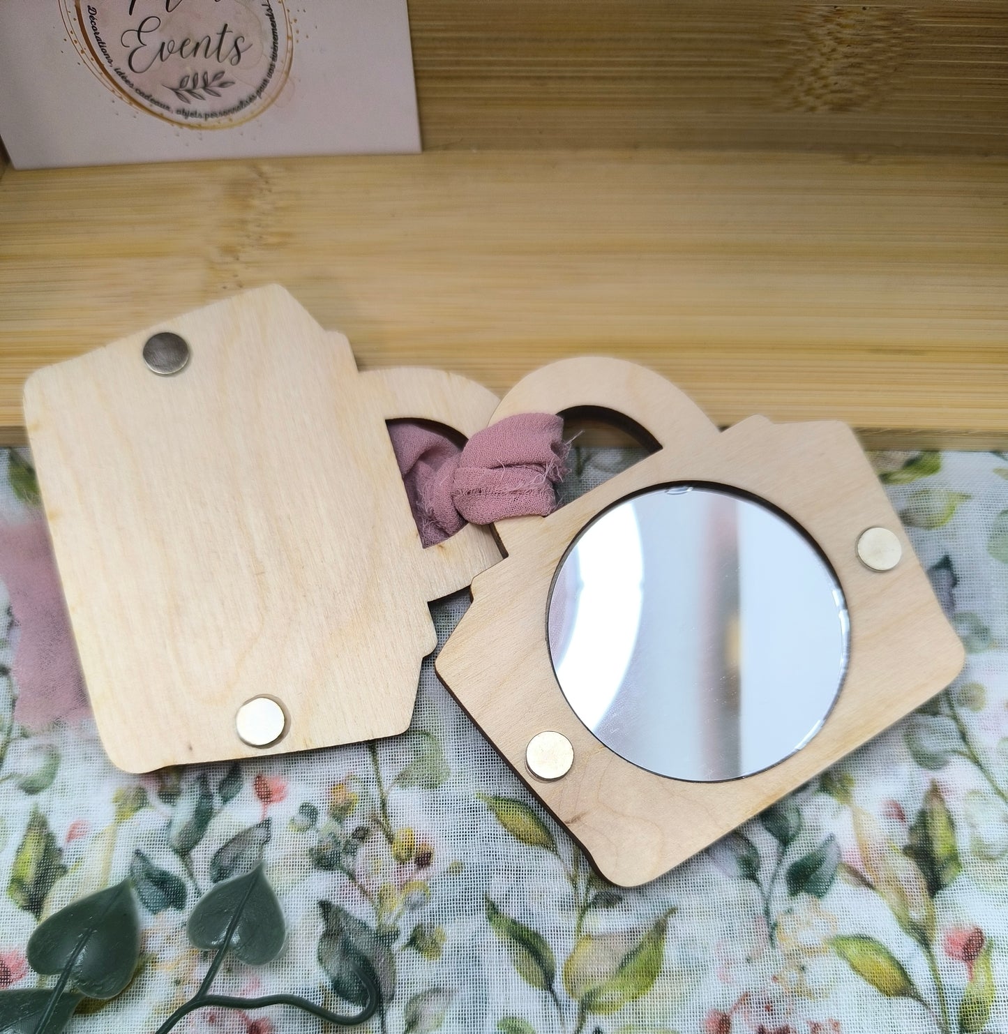 Sac en bois miroir