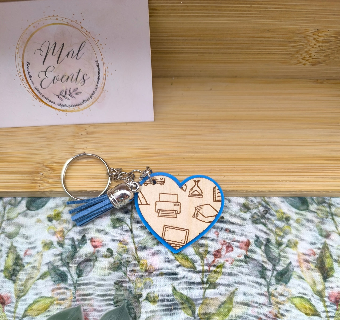 Porte clef Cœur Initial