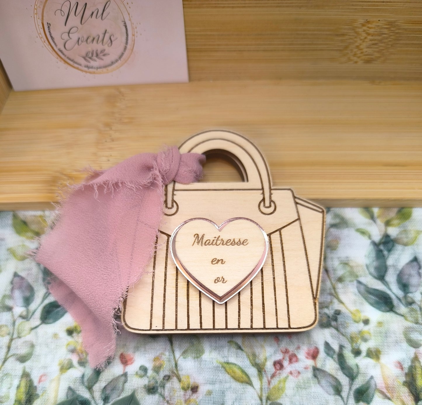 Sac en bois miroir