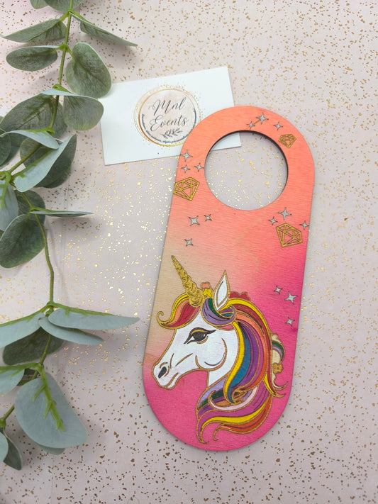 Plaque de porte licorne