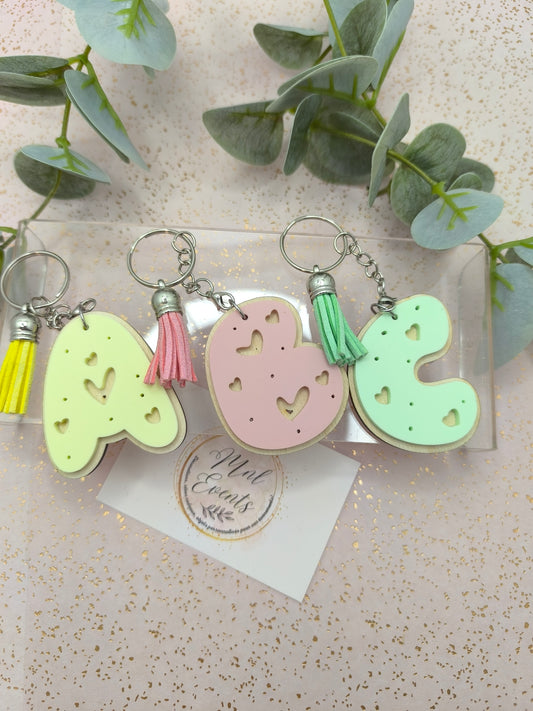 Porte clef Alphabet pastel